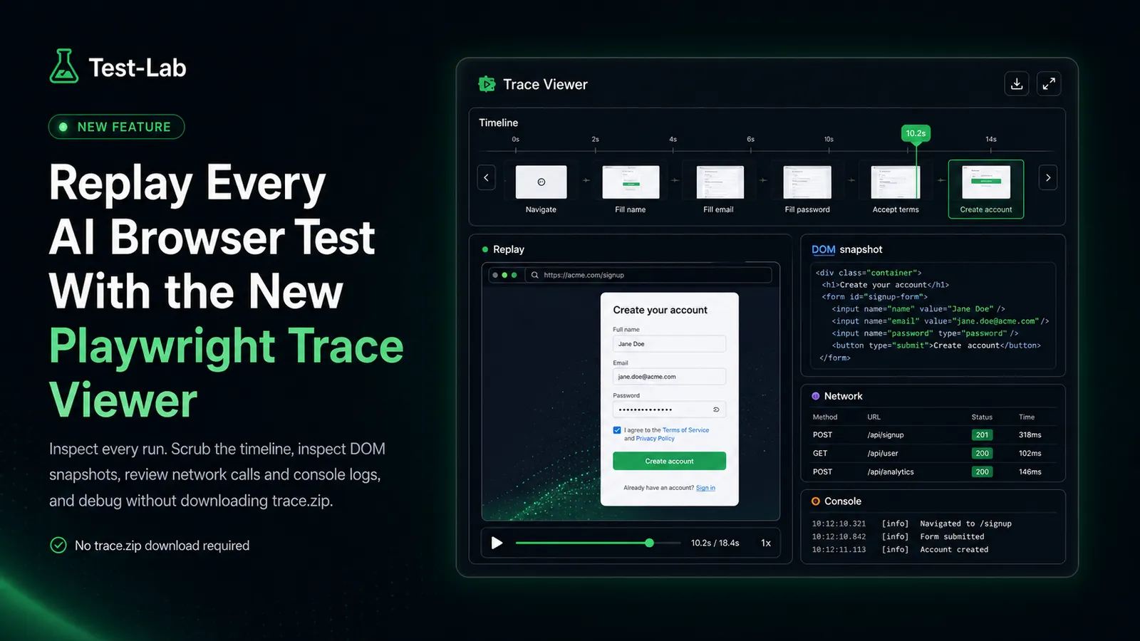 Replay Every AI Browser Test With the New Playwright Trace Viewer